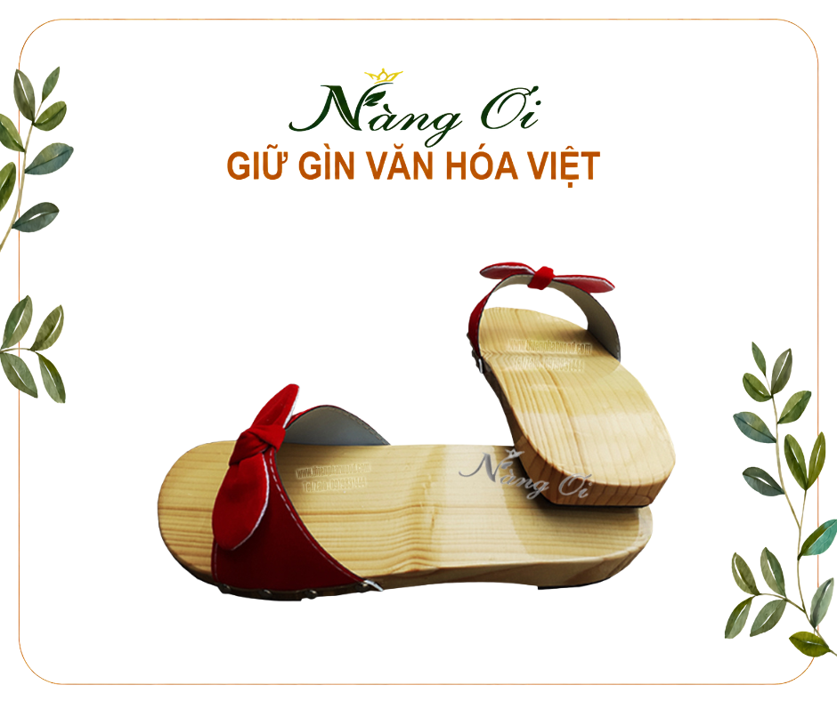 guốc gỗ truyền thông Việt Nam làm bằng gỗ thông